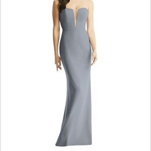 Sheer Plunge Neckline Strapless - Dessy Collection